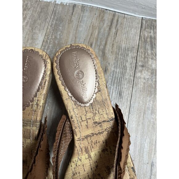 Lindsay Phillips Kitten Heel Size 8 Brown Y2K SwitchFlops Floral - Picture 8 of 12